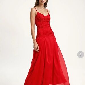 New York & Company Red Maxi Dress